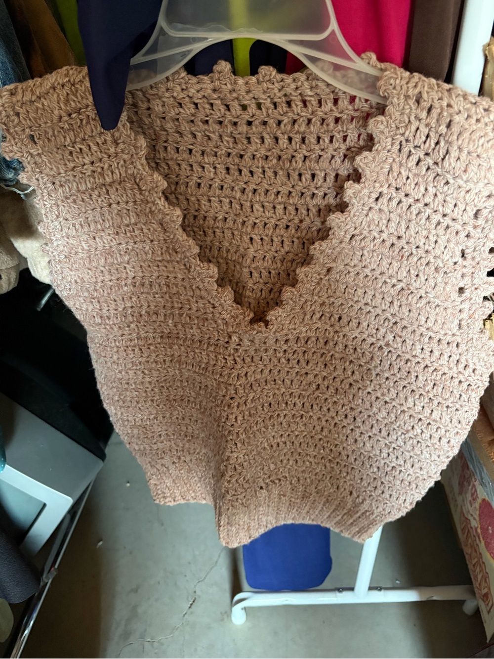 Women’s Vintage Crocheted Sleeveless Vest